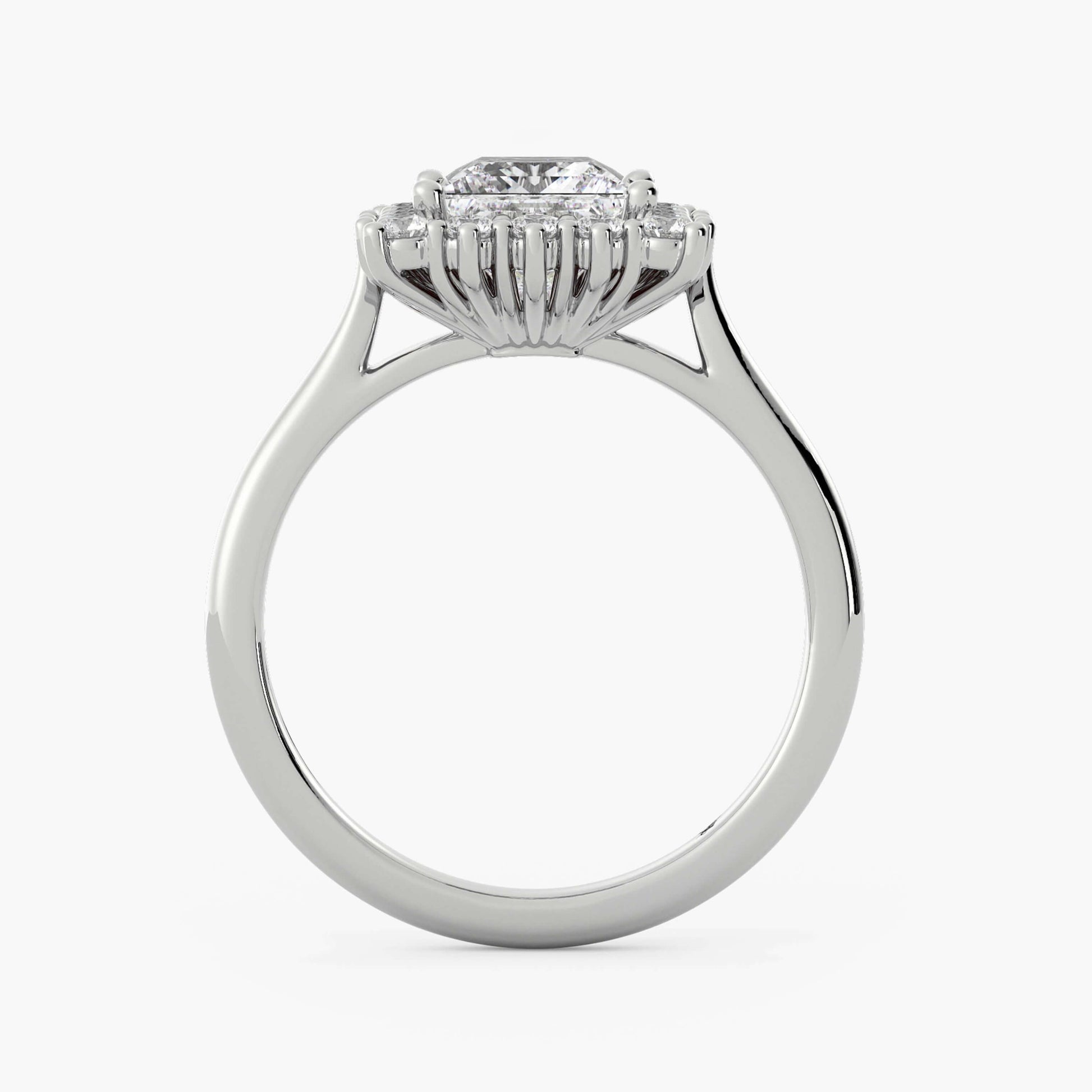 Princess Lab Grown Diamond, Halo Engagement Ring