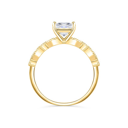 Radiant Cut Lab Diamond Wedding Ring