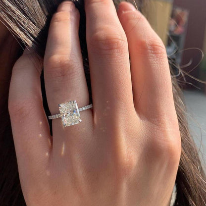 Radiant Cut Lab Grown Diamond Engagement Ring