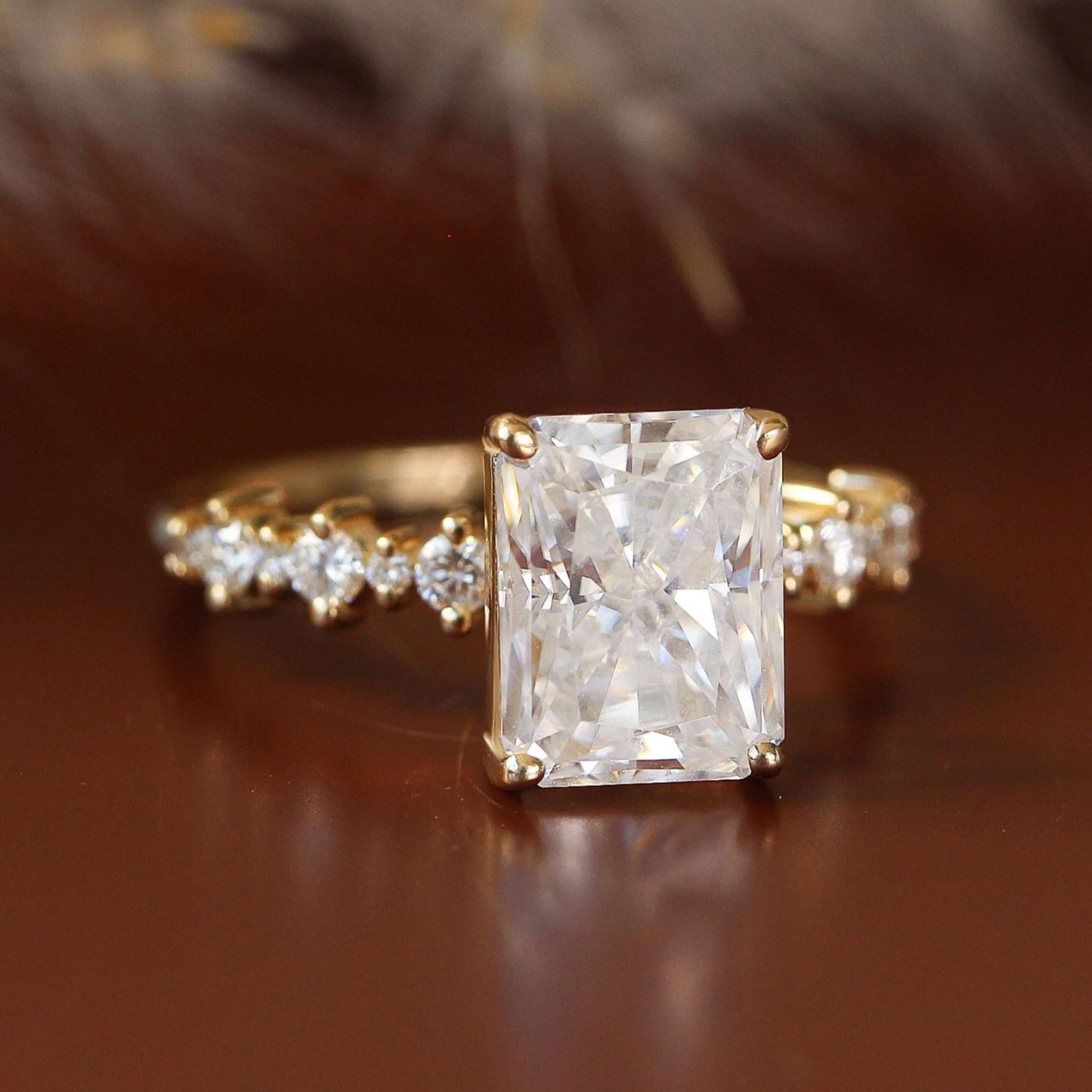 Radiant Cut Wedding Ring