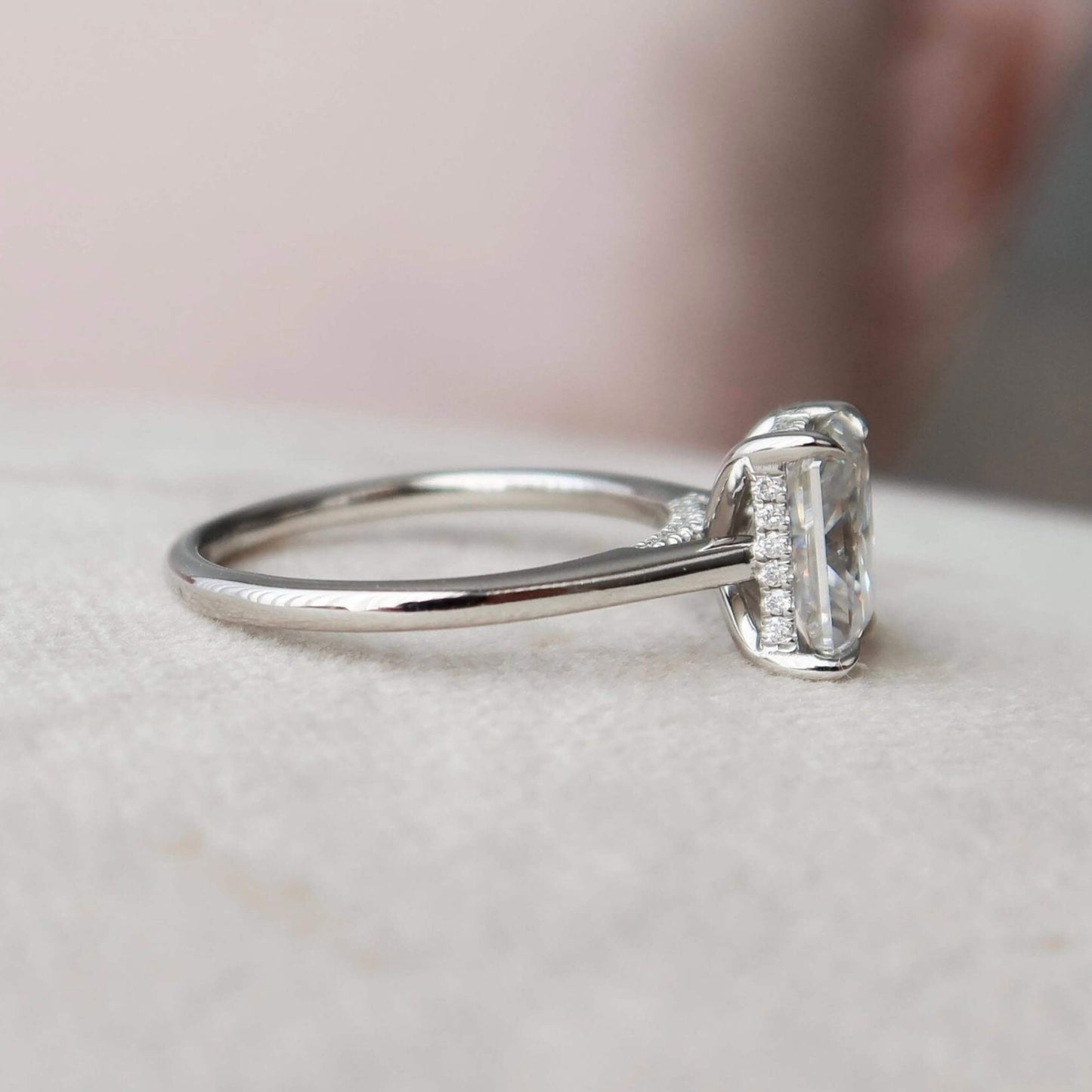 Radiant Moissanite Engagement Ring