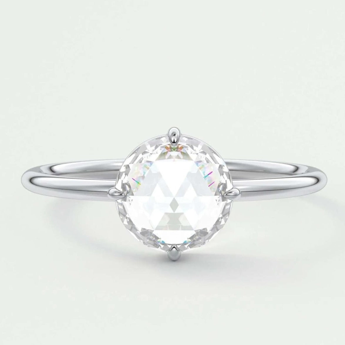 Rose Cut Engagement Ring