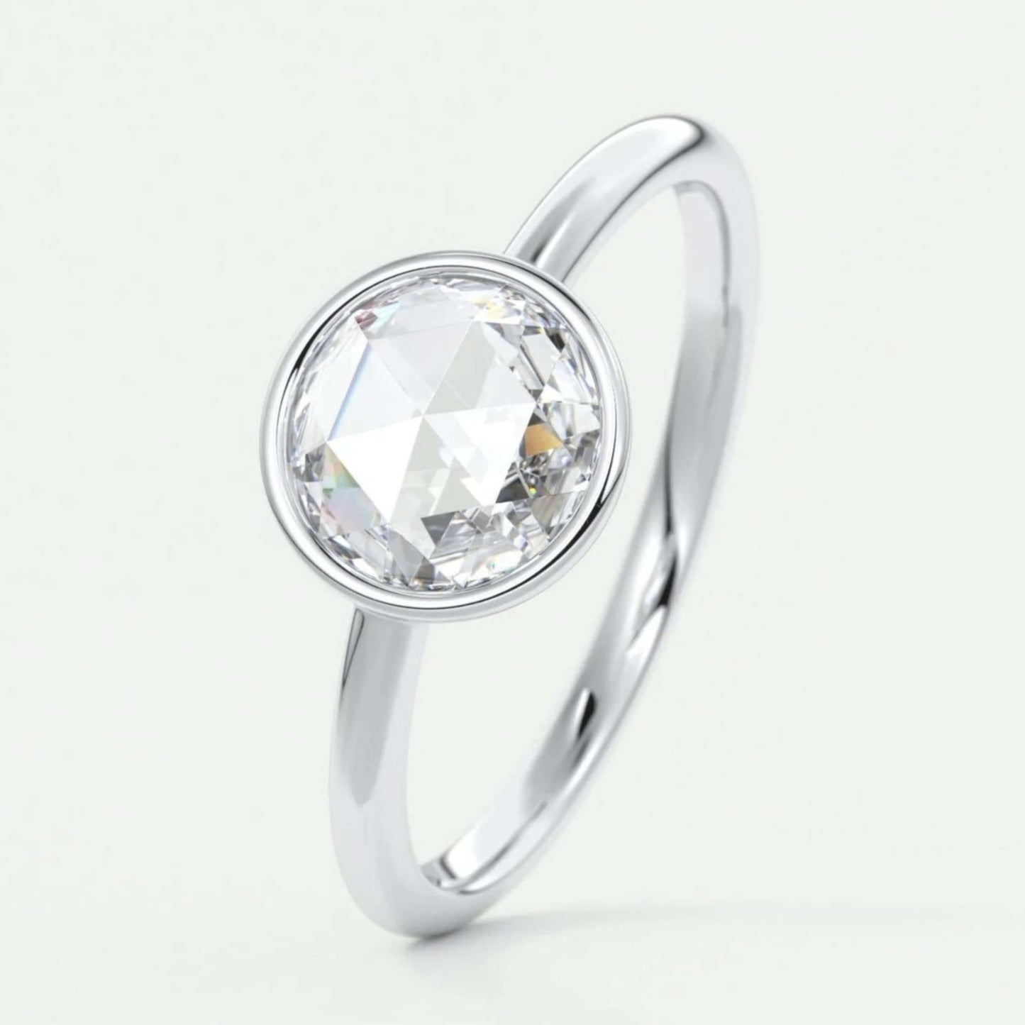 Rose Cut White Diamond Ring