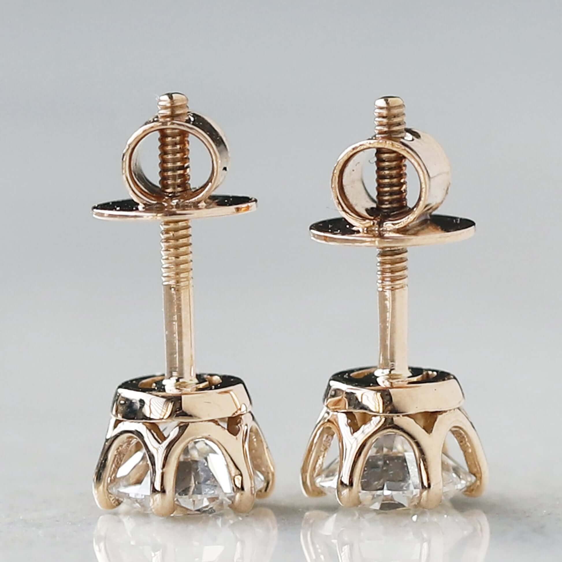 Round Brilliant Cut Diamond Earrings