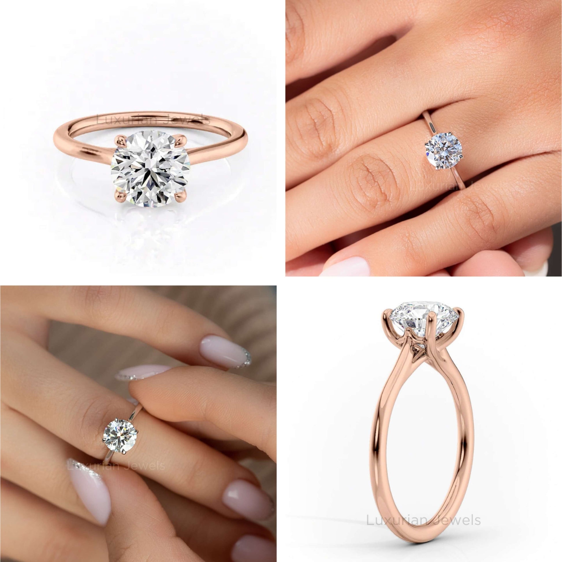 Round Brilliant Diamond Solitaire Engagement Ring