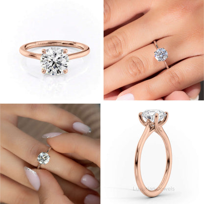 Round Brilliant Diamond Solitaire Engagement Ring