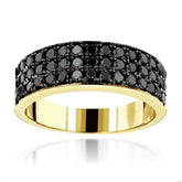 Round Cut Black Diamond Wedding Ring