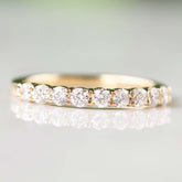 Round Cut Diamond Wedding Band