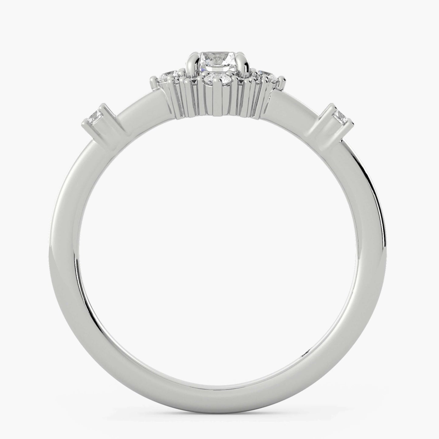 Round Cut Diamond Wedding Ring