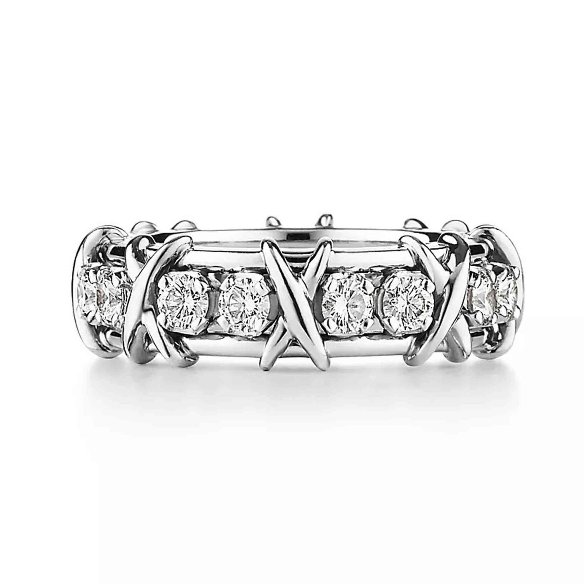 Round Cut Moissanite Full Eternity Band