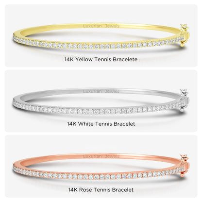 Round Cut Proposal Tennis Bracelets