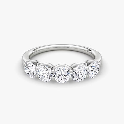 Round Diamond Band, Half Eternity Band