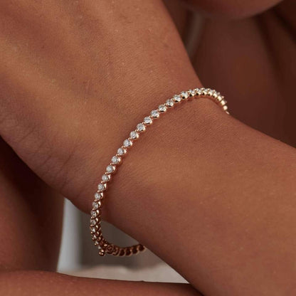 Round Diamond Bangle Bracelet