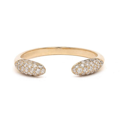 Round Diamond Cuff Ring