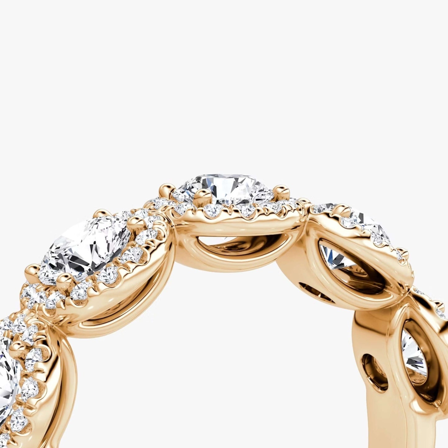 Round Diamond Half Eternity Ring