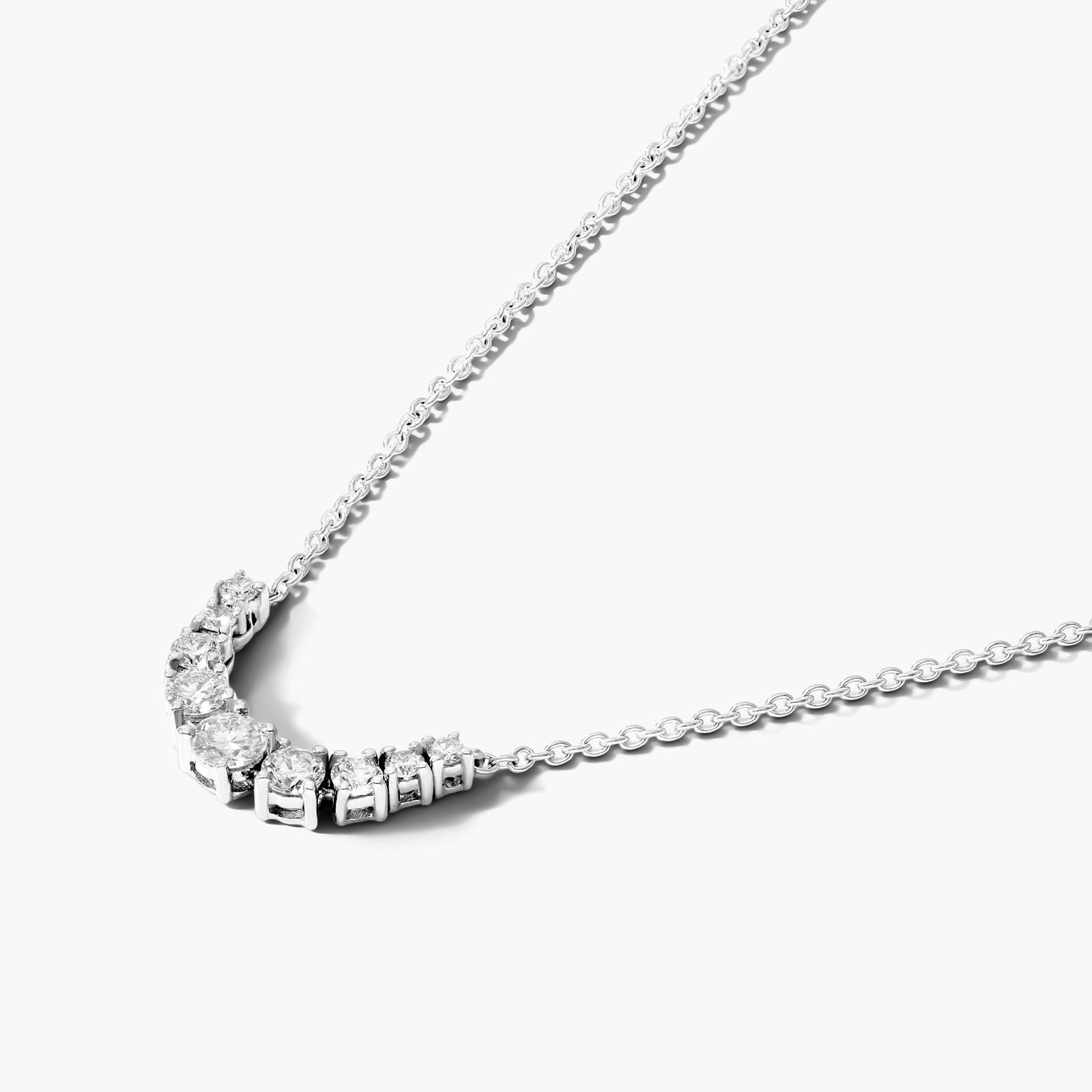 Round Diamond Necklace, Handmade Jewelry