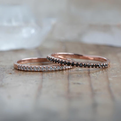 Round Diamond Stacking Band For Wedding