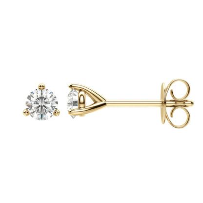 Round Diamond Stud Earring