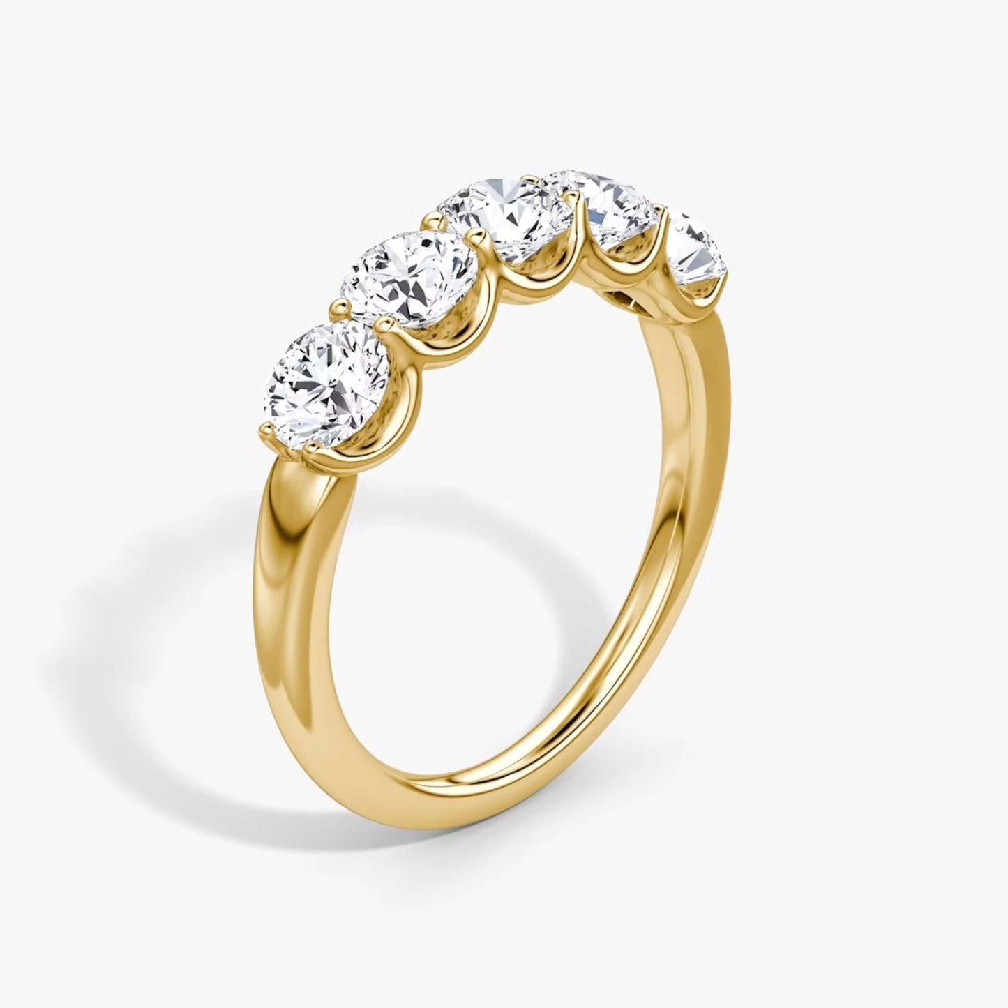 Round Lab Grown Diamond Band, Promise Ring 