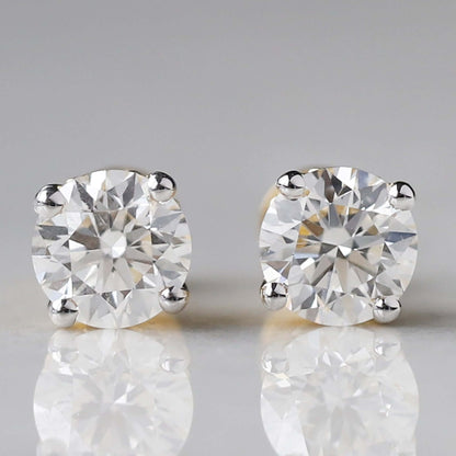 Round Lab Grown Diamond Stud Earring Jewelry