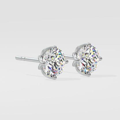 Round Lab Grown Diamond Stud Earrings