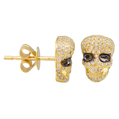 Round Moissanite Diamond Scary Stud Earring