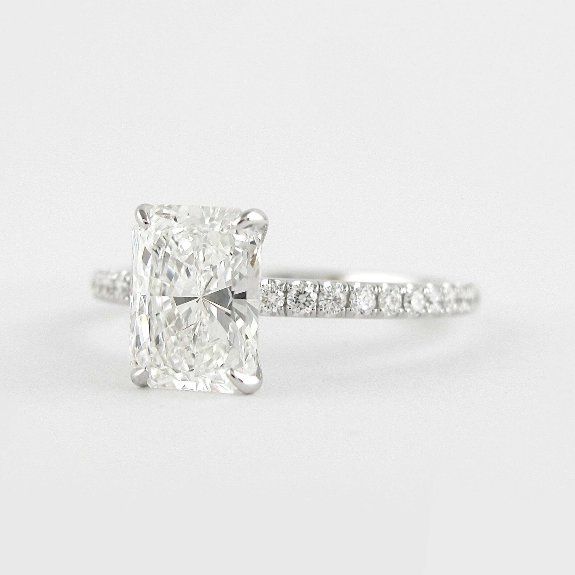 Round Pave Set Diamond Bridal Ring