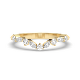 Round and Marquise Diamond Band