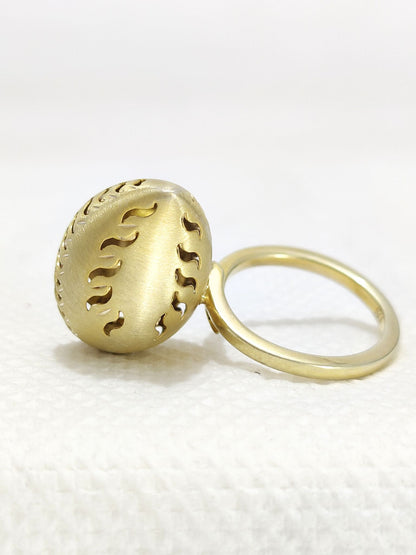 Shankh Chunky Bold Signet Statement Ring,