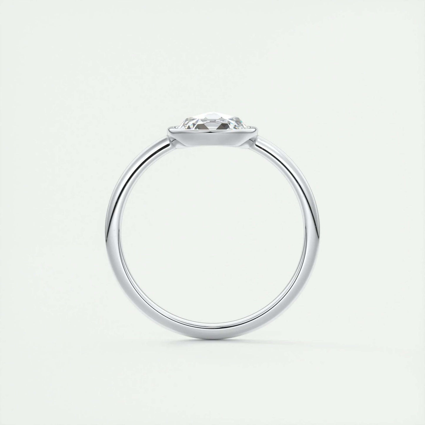 Simple round diamond ring