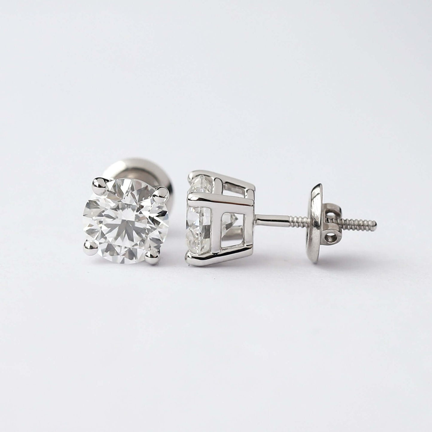 Single Stone Bezel Set Studs