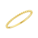 Solid Gold Beaded Ring