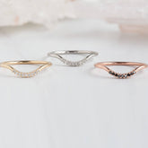 Solid Gold Curve Wedding Band