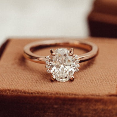 Solid Gold Moissanite Engagement Ring