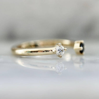 Solid Gold Open Diamond Wedding Ring