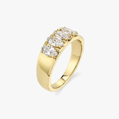 Solid Gold Ring, Pave Engagement Ring