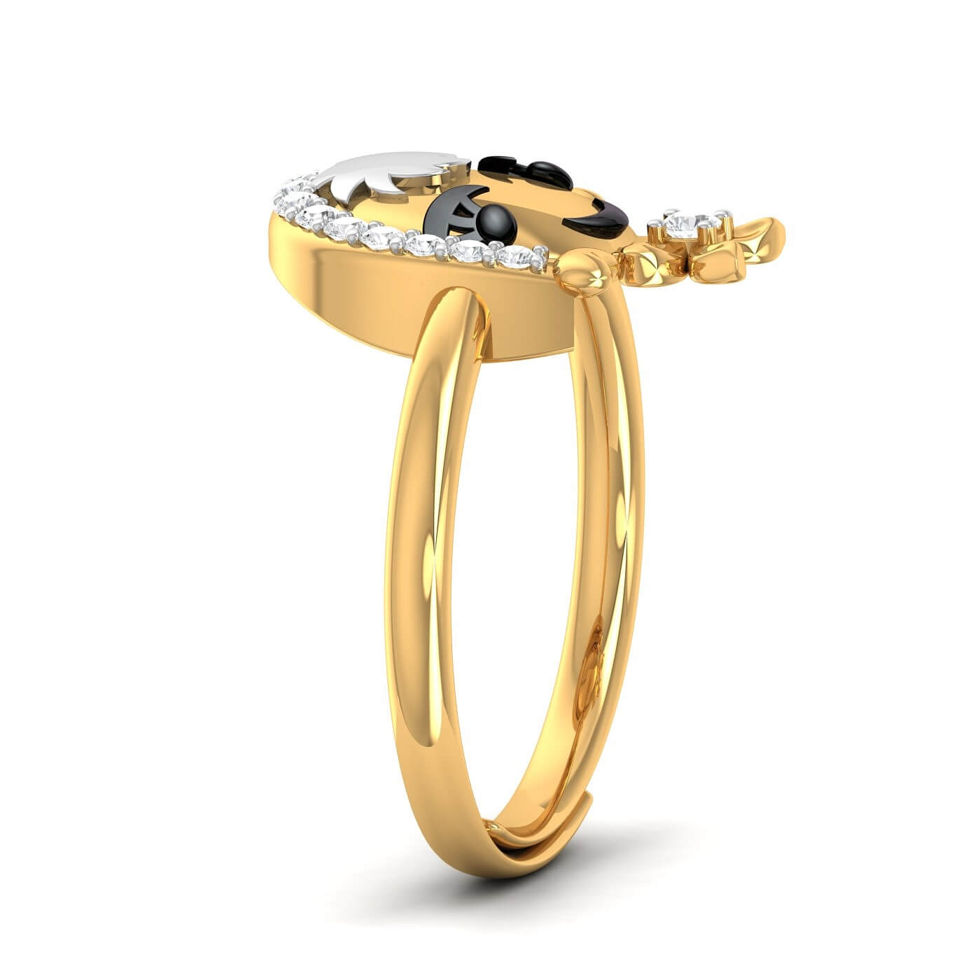 Solid Gold Round Cut Ring