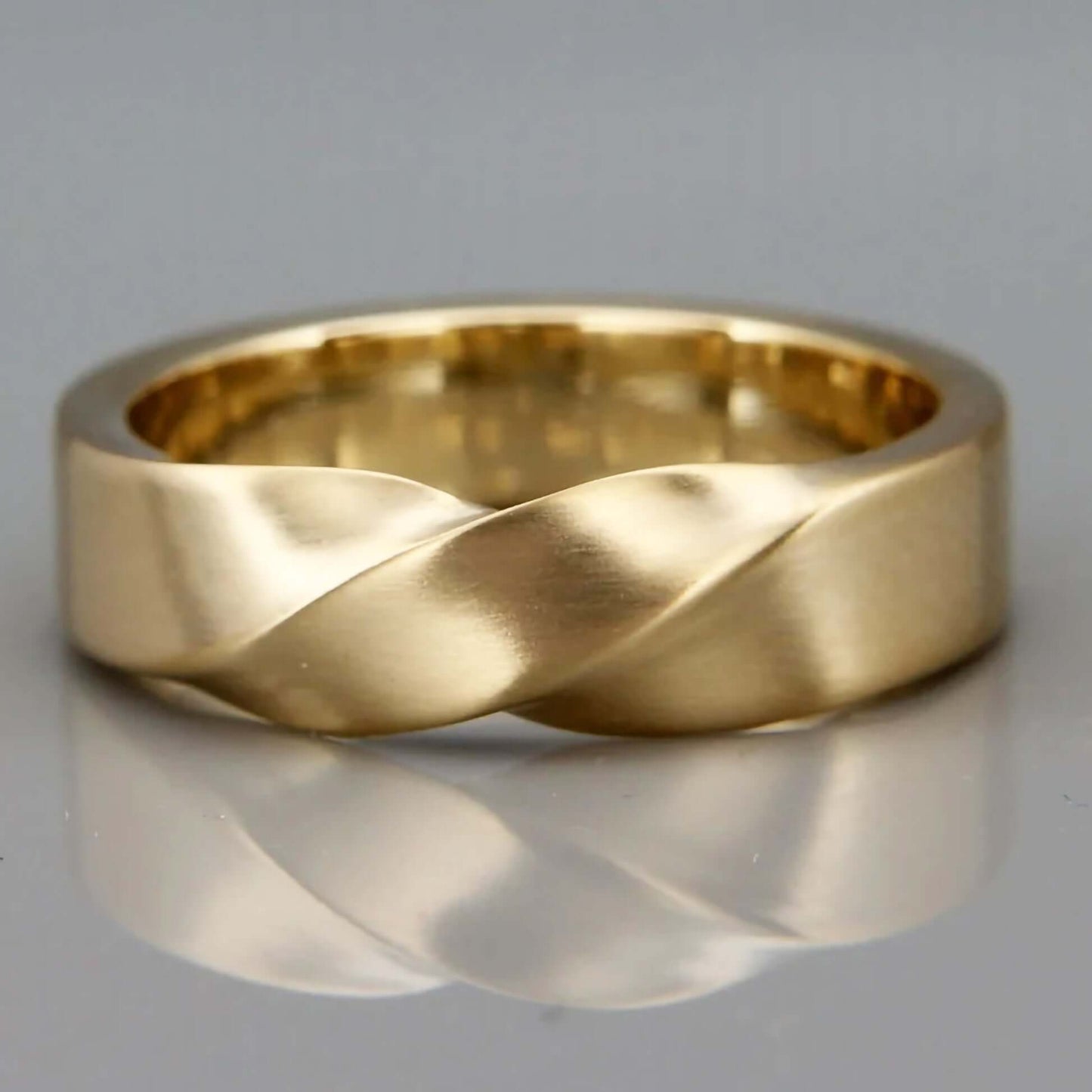 Solid Gold Twist Wedding Band