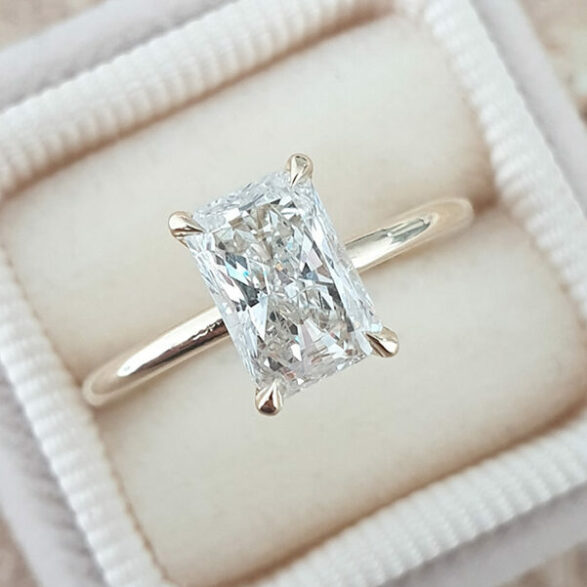 Solitaire Engagement Ring, Lab Grown Diamond