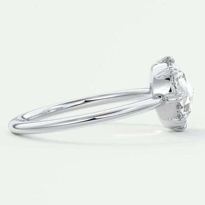 Solitaire Rose Cut Ring, Solitaire Diamond Ring, 