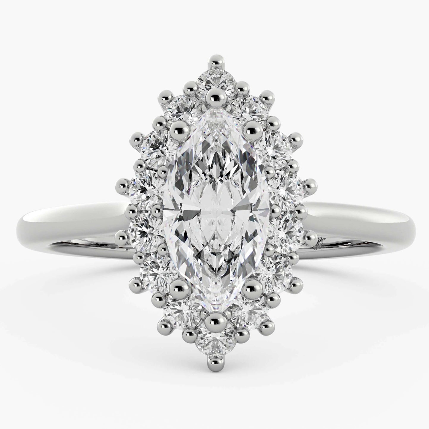 Solitaire Wedding Halo Ring