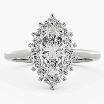 Solitaire Wedding Halo Ring