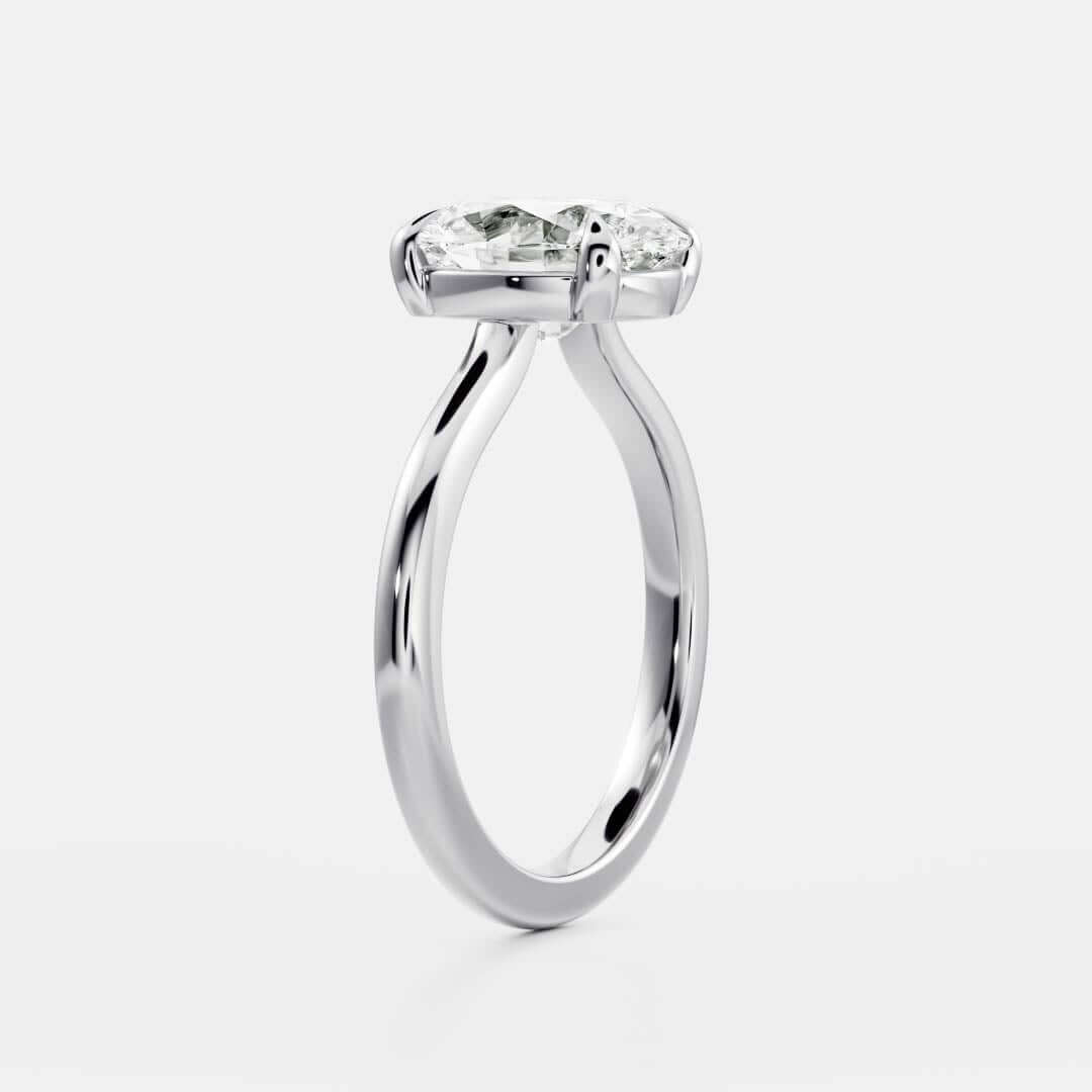 Solo Oval Diamond Engagement Ring