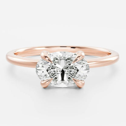 Stackable Ring, Oval Diamond Ring