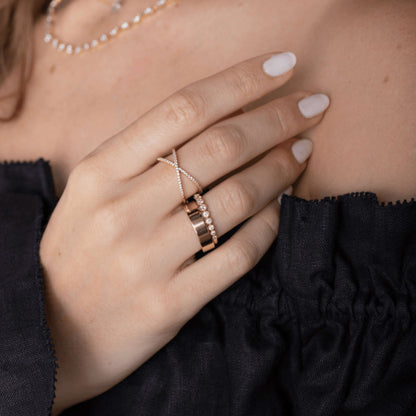 Statement Ring, Double Band Ring