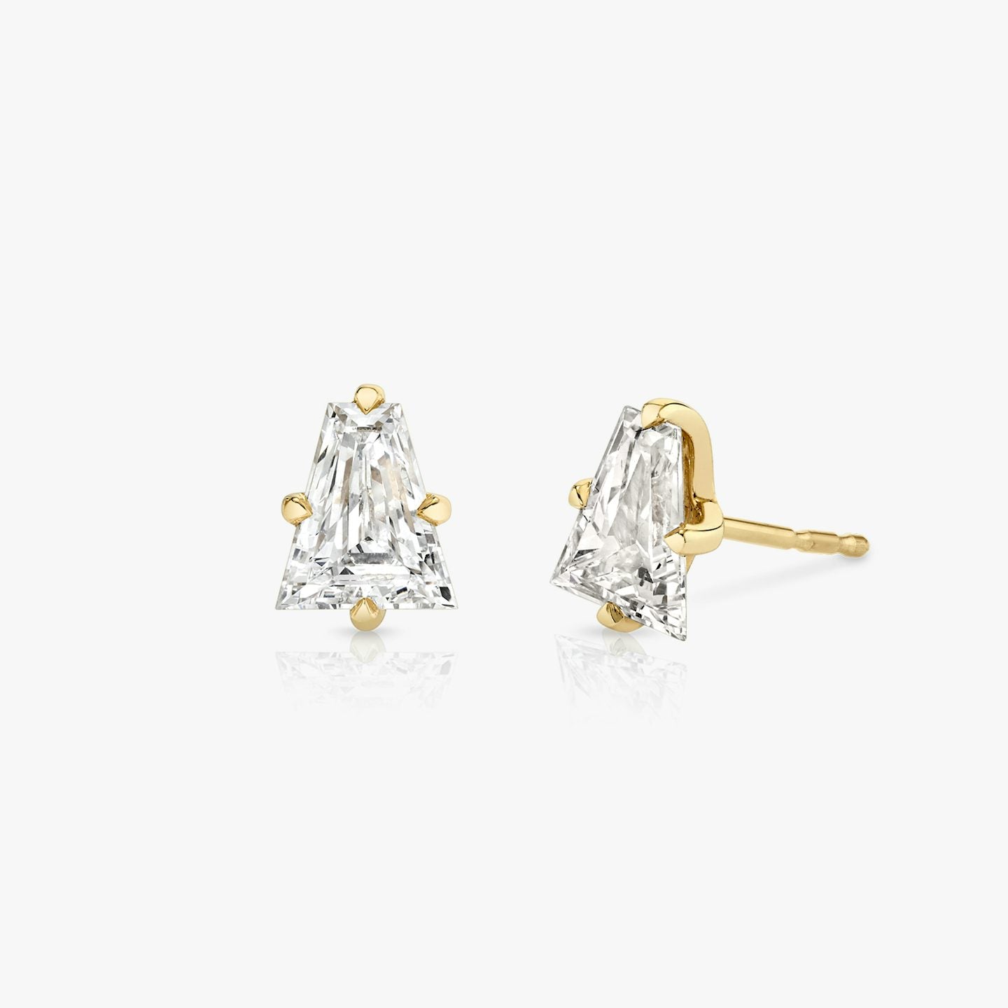 Tapper Baguette Diamond Studs Earrings