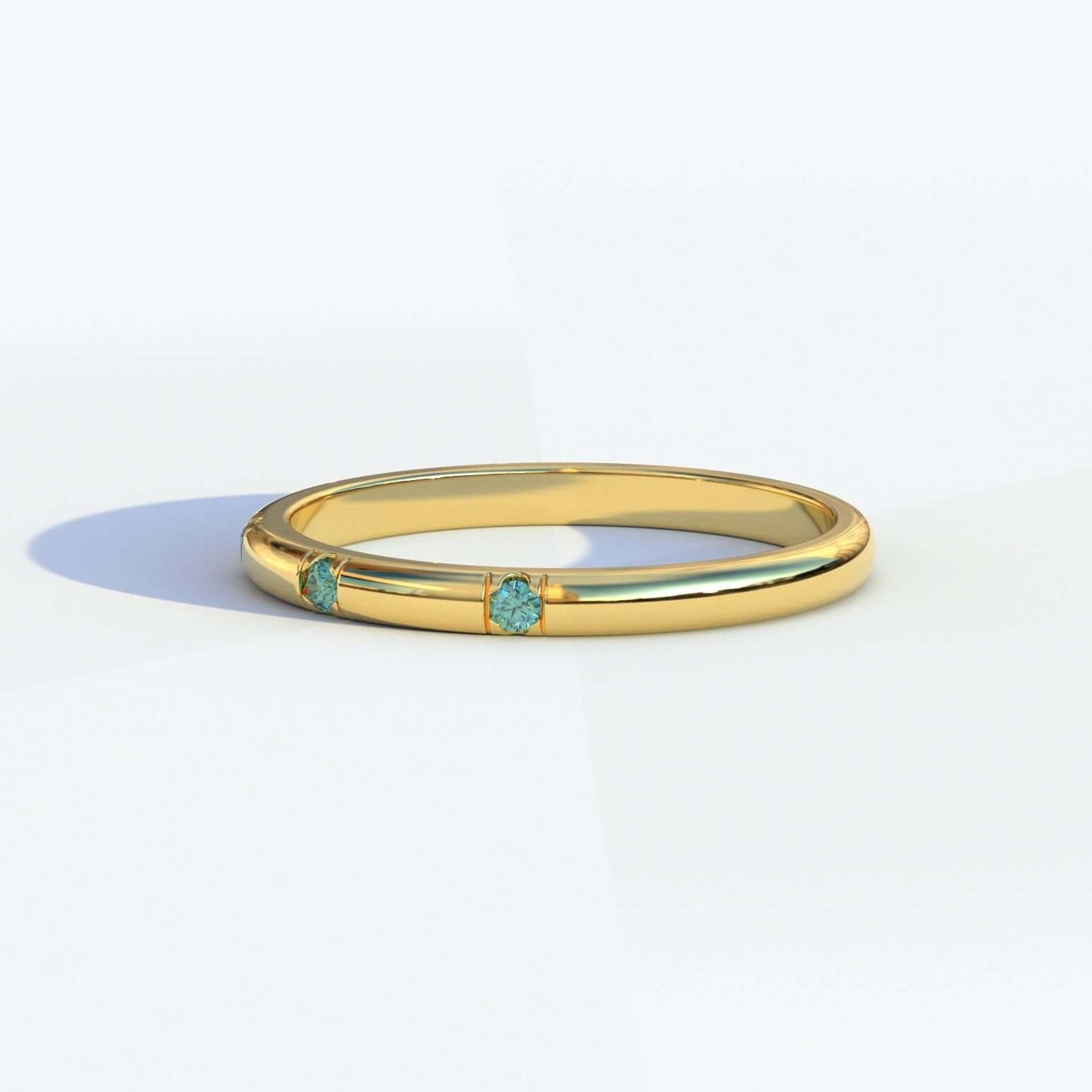 Thin Distance Ring Stackable Band 