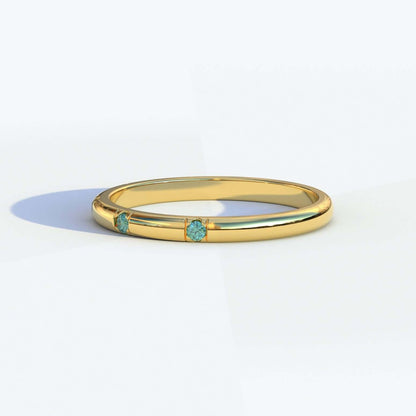 Thin Distance Ring Stackable Band 