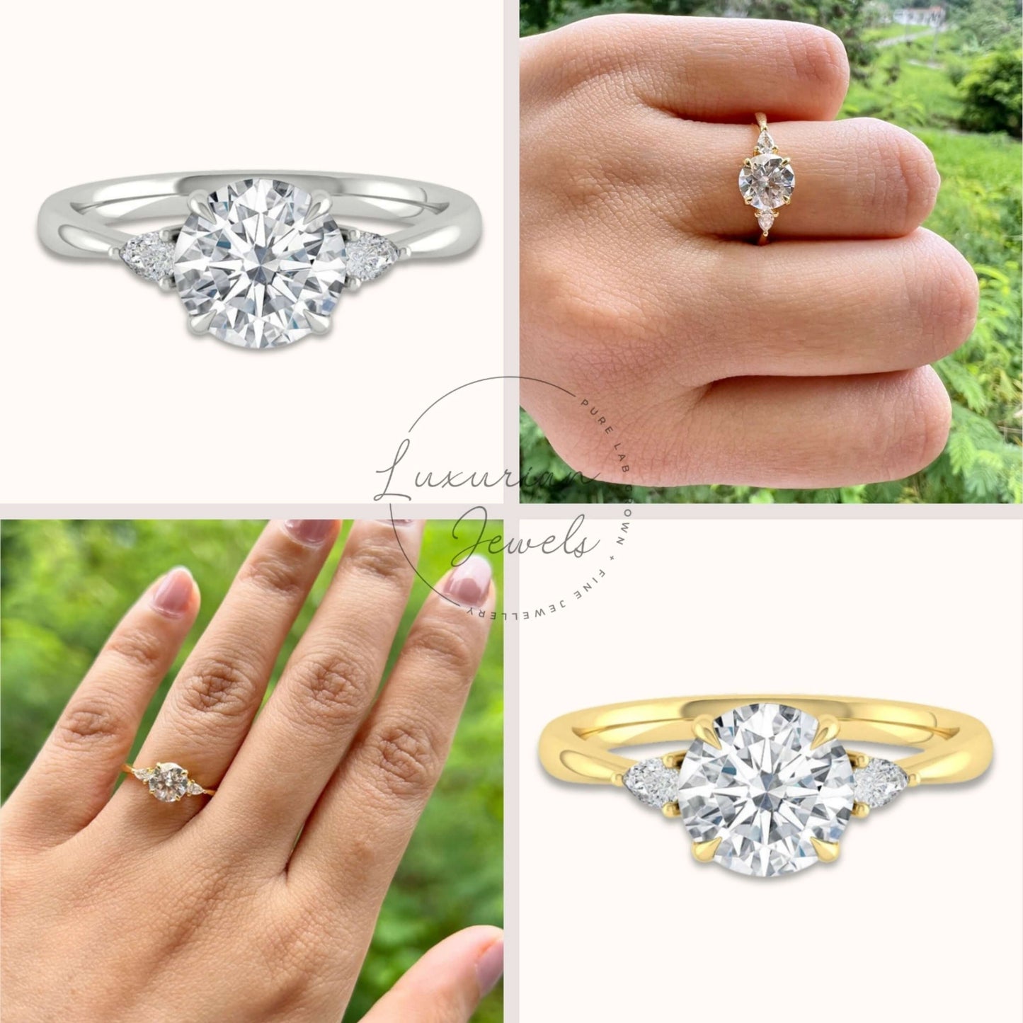 Three Stone Diamond Ring For Women