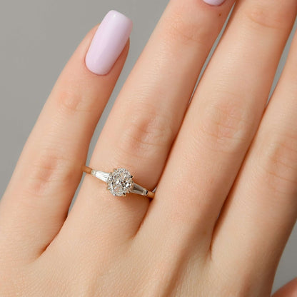 Three Stone Lab Grown Diamond Engagement Ring